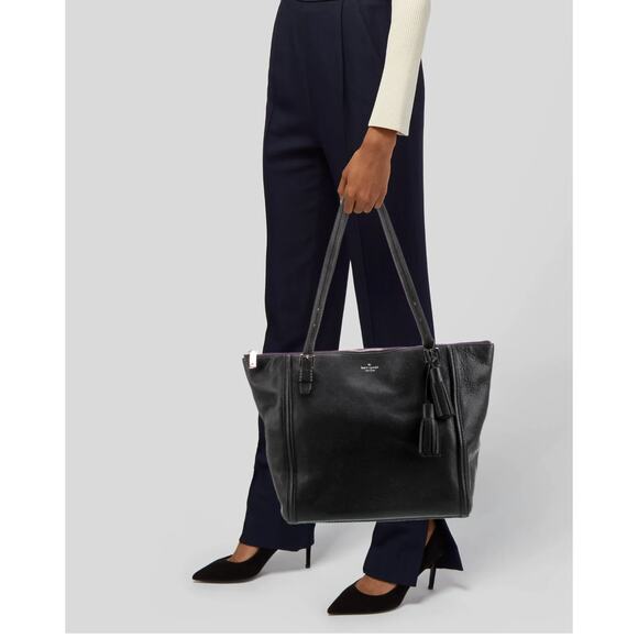 Kate Spade Orchard Street Maya Tote Black Pebbled Leather NWOT